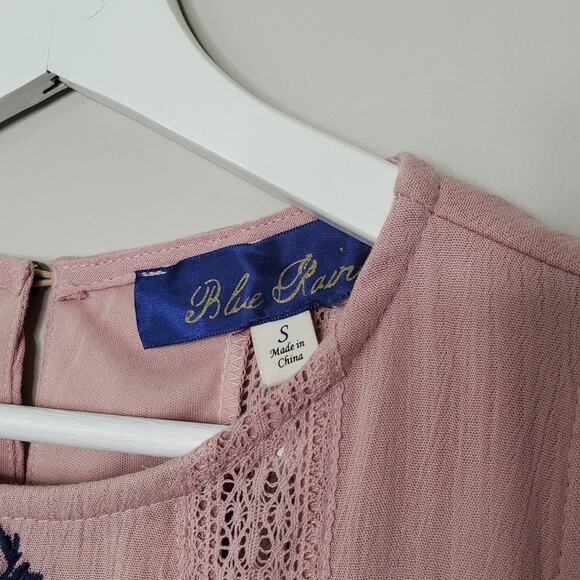 BLUE RAIN | Pink Embroidered Dress | Small - Picture 7 of 7